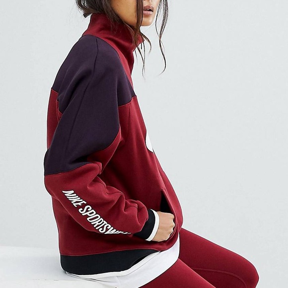 Nike Sportswear Colorblock Graphic Athletic Performance Pullover Sweatshirt - Picture 3 of 16